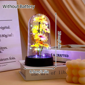 LED光る永遠のバラ ガラスドーム入り