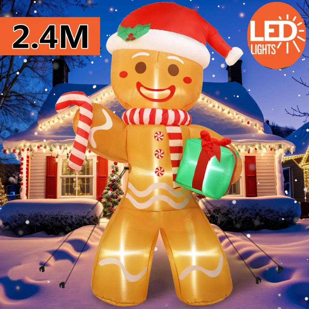 イベント・クリスマス装飾｜ジンジャーブレッドマン インフレータブル 2.4m