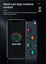 地引テスト用2.1M Smart Lighted RGB Christmas Tree APP & Remote Control Star Topper Outdoor DIY APP Controlled Lighted Christmas Tree Light