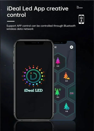地引テスト用2.1M Smart Lighted RGB Christmas Tree APP & Remote Control Star Topper Outdoor DIY APP Controlled Lighted Christmas Tree Light