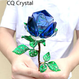 クリスタルローズガラスペーパーウェイトギフト