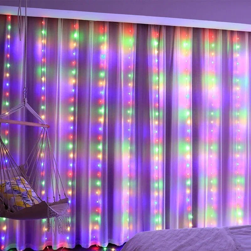 イベント・クリスマス装飾｜LEDカーテンライト USB接続(幅3M/4M/6M)