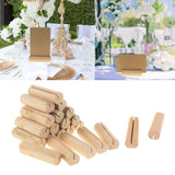 イベント・結婚式装飾｜天然木製席札クリップ 写真ディスプレイ用