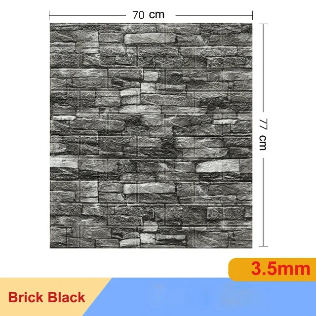 【DIY用】レンガ風ステッカー 70x77cm(5pcs/10pcs）