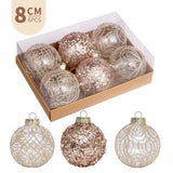 イベント・クリスマス装飾｜8cm PETボールオーナメント6個セット