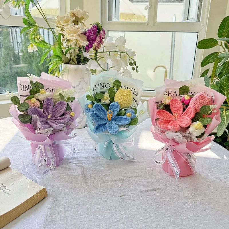 手作りかぎ針編みの花束 母の日ギフト