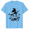 イベント・ハロウィングッズ｜レディース ハロウィン魔女柄Tシャツ (S～XXL)