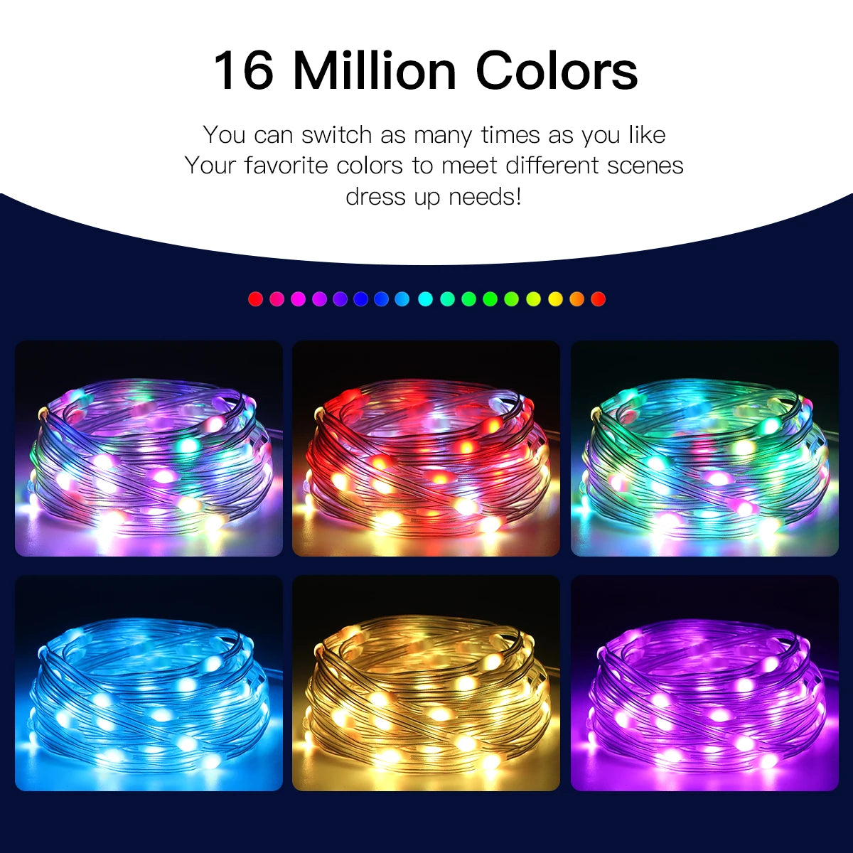 イベント・クリスマス装飾｜Bluetooth対応　LEDストリングライト(5m/10m/15m/20m)