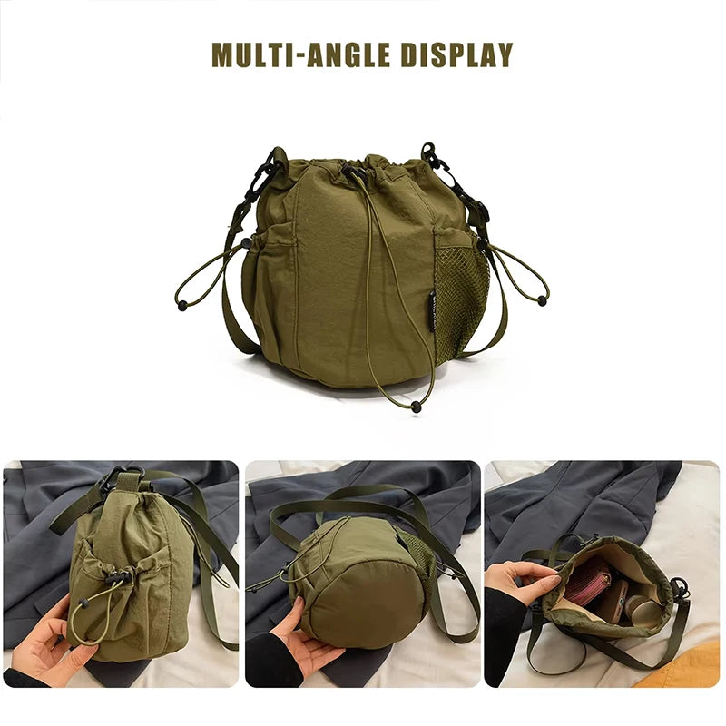 |イベント・ノベルティ用品 | 防水ナイロン大容量バケットバッグ| W16×H19×D16㎝