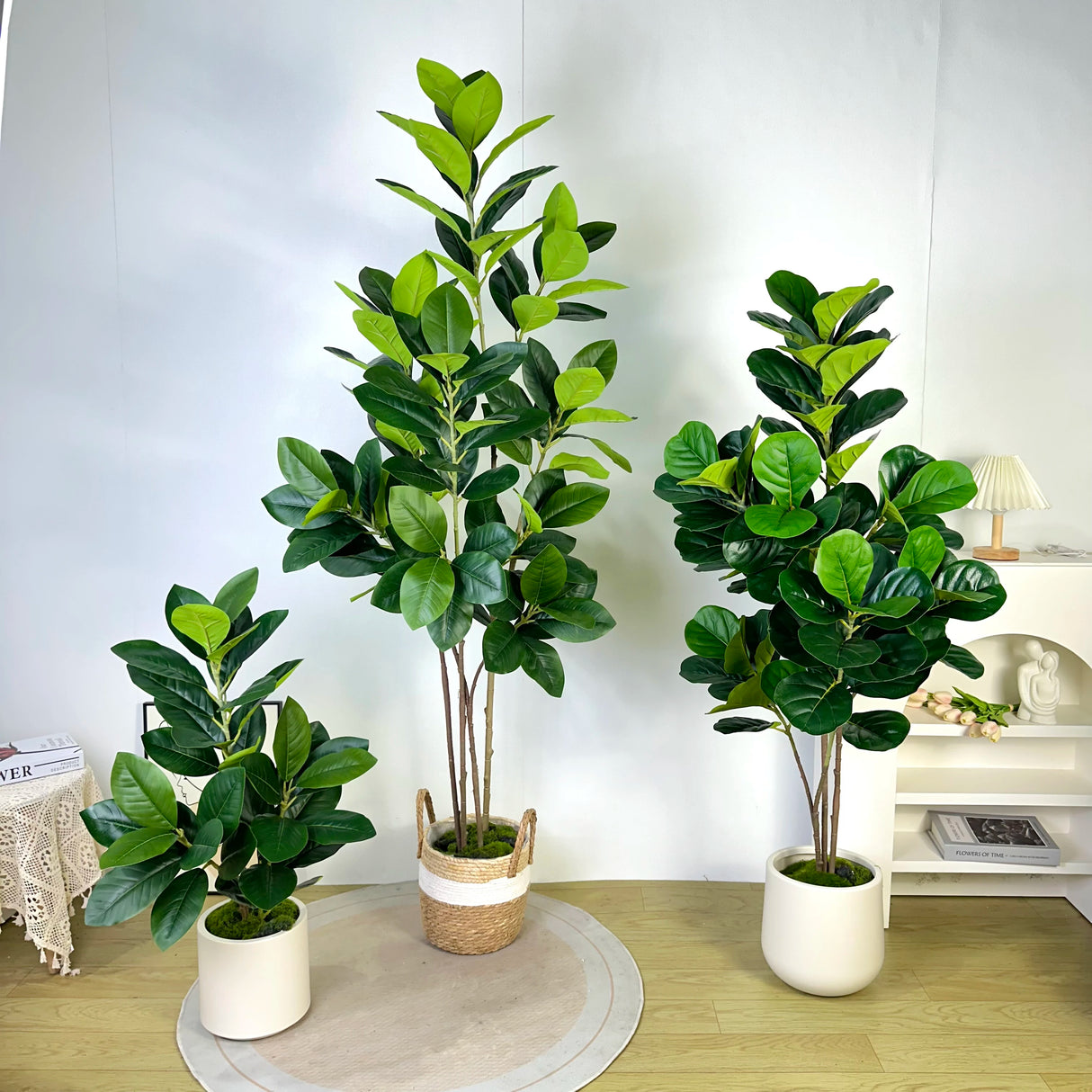 大型人工植物 フィカスツリー 40～145cm｜フェイクフィドルリーフ フィグ グリーンプラント インテリア装飾 オフィス・ウェディング向け