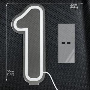LED数字ネオンサイン（ネオン看板）（0〜9）｜USB電源・調光機能付き