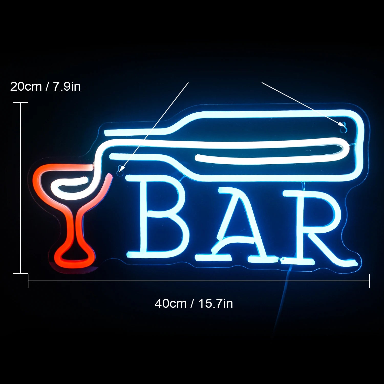 LEDネオンサイン BAR OPEN24HOURS ライト 399-2886 バー用ネオンサイン