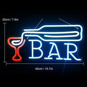 Bar／OPEN／Beer／Cheers／Cacktails　LEDネオンサイン（ネオン看板）
