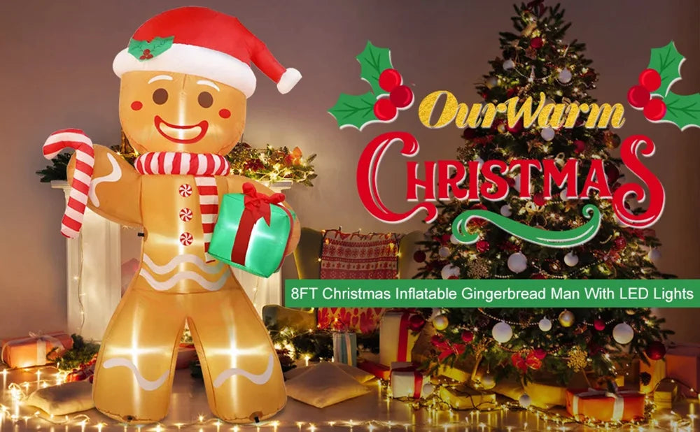 イベント・クリスマス装飾｜ジンジャーブレッドマン インフレータブル 2.4m