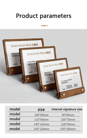 木製価格表示板・カードホルダースタンド