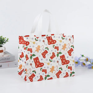 イベント・クリスマス装飾｜不織布トートバッグ型ギフトバックセット(4個/8個)