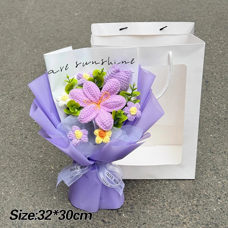 手作りかぎ針編みの花束 母の日ギフト