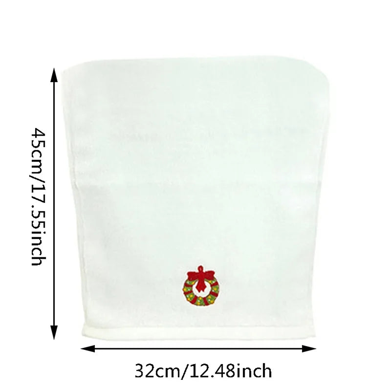 クリスマスグッズ・ ノベルティ用品｜クリスマス柄刺しゅう入りタオル| 45x32cm