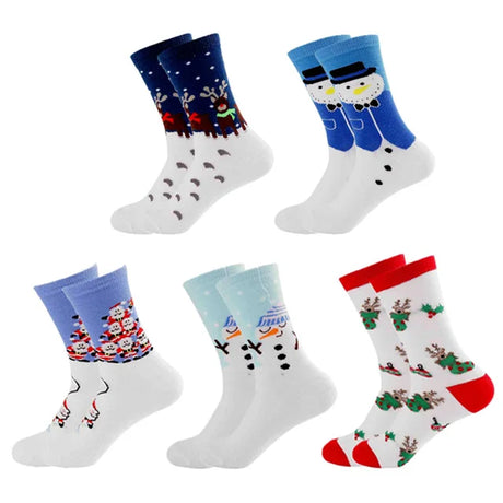 |クリスマスグッズ・ ノベルティ用品 |  クリスマス柄 ソックス5足組 | フリーサイズ