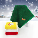 クリスマスグッズ・ ノベルティ用品｜クリスマス柄刺しゅう入りタオル| 45x32cm