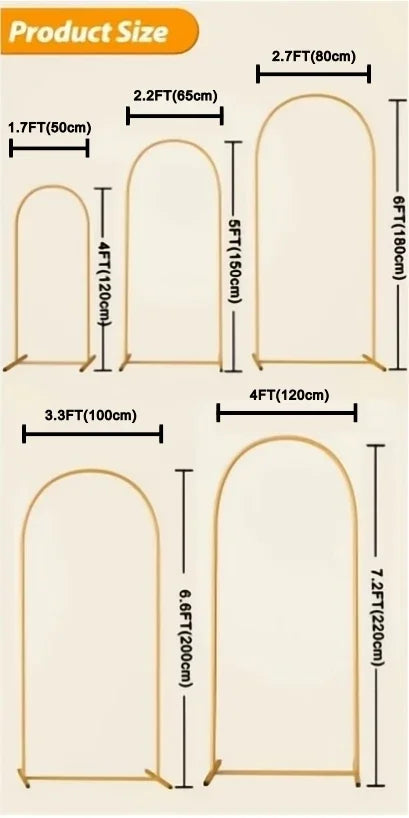 イベント・パーティー装飾｜メタル製デコレーションフレーム（5サイズ展開）