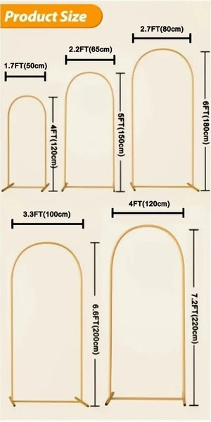 イベント・パーティー装飾｜メタル製デコレーションフレーム（5サイズ展開）