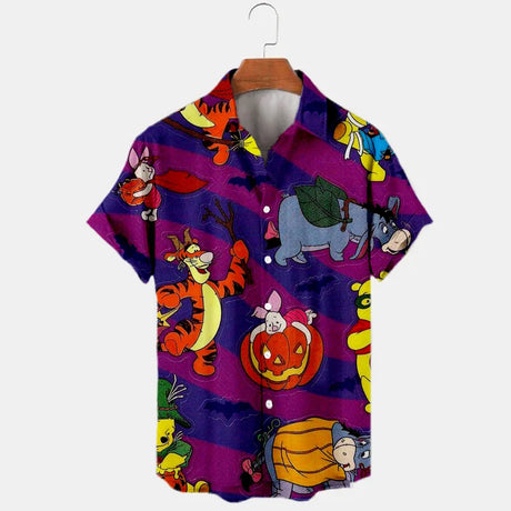 イベント・ハロウィングッズ｜ディズニーミッキー柄シャツ(S～5XL)