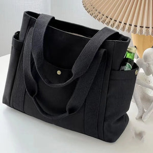 |ノベルティ用品 | ポケット付きキャンバストートバッグ