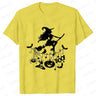 イベント・ハロウィングッズ｜レディース ハロウィン魔女柄Tシャツ (S～XXL)