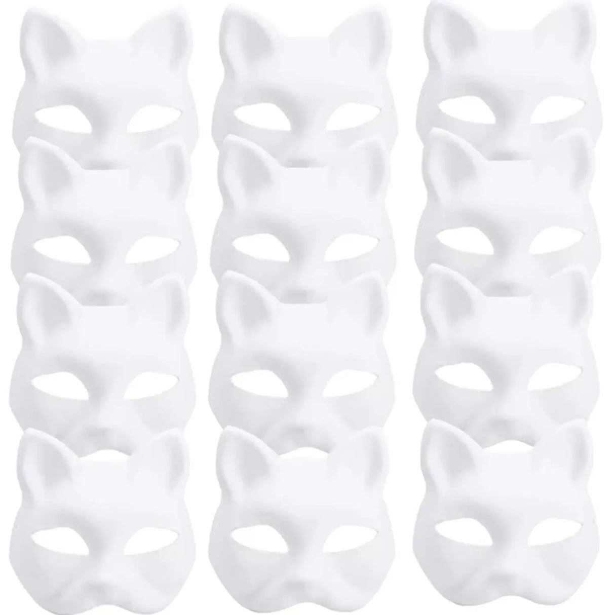 イベント装飾・ハロウィングッズ｜ペイントにぴったり！猫型お面(5-50pcs)