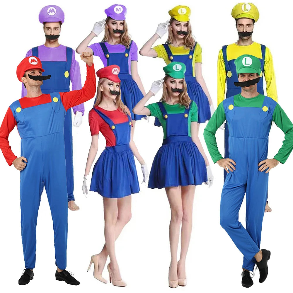 イベント・ハロウィングッズ｜マリオ＆ルイージ 仮装セット（S/M/L/XL）
