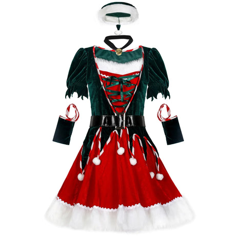 イベント・クリスマスグッズ｜グリーンのクリスマス妖精6点セット(XS/S/M/L/XL/XXL)