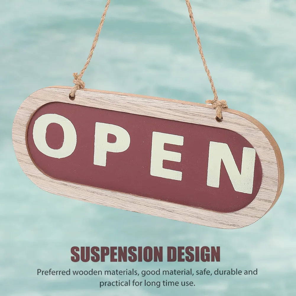 両面木製吊り下げボード（OPEN/CLOSED）