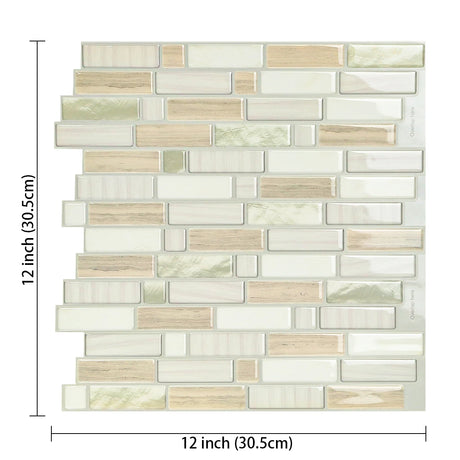 【DIY用】レンガ型天然石風ステッカー 30.5×30.5㎝(1pcs)