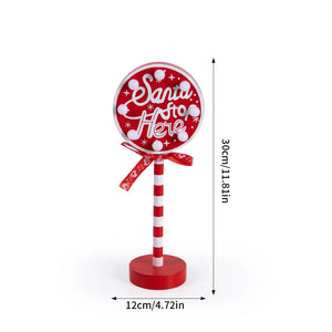 【 LEDライト】クリスマスデコレーション 木製ストリートサイン風 ライト