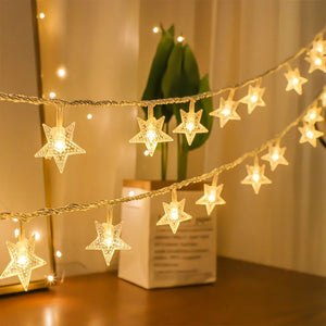 イベント・クリスマス装飾｜LEDスターライトストリング 電池式 1.5m/3m