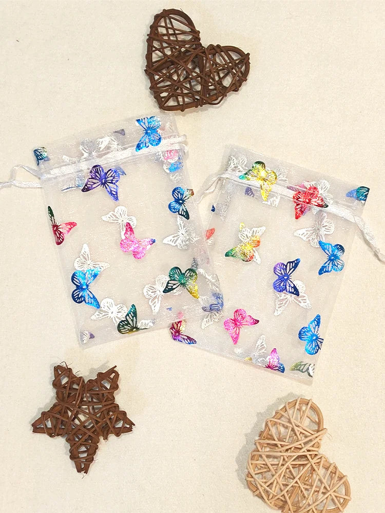 |イベント・ノベルティ用品 | レインボーバタフライ巾着ギフトバッグセット |9x12cm/10x15cm
