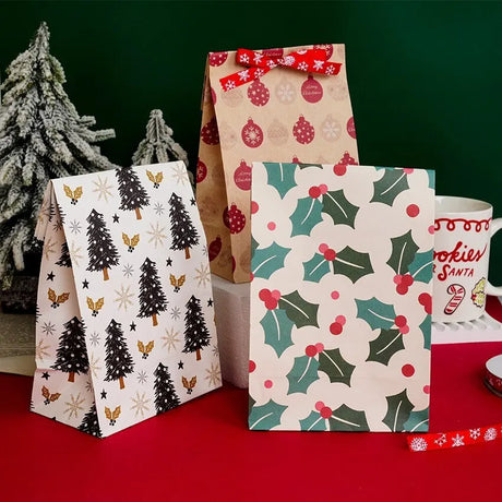イベント・クリスマス装飾｜クリスマス柄ギフトバッグセット(8/12枚 )