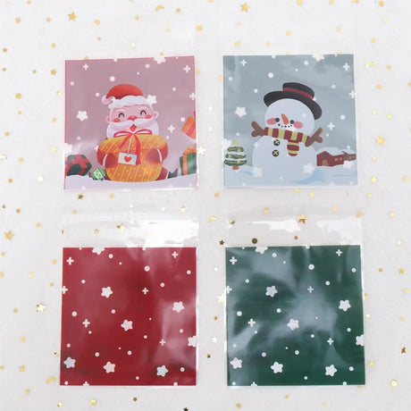 イベント・クリスマス装飾｜クリスマス柄ギフトバッグセット(100個入)