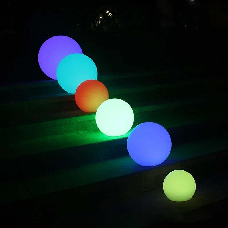 イベント・パーティー装飾｜ソーラー式 LED防水ボールライト(直径:15㎝/20㎝/25㎝)