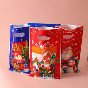 イベント・クリスマス装飾｜ビニール製クリスマス柄ギフトバッグ (50枚入 )