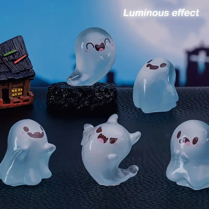 イベント・ハロウィングッズ｜光るゴースト樹脂デコレーション6個セット
