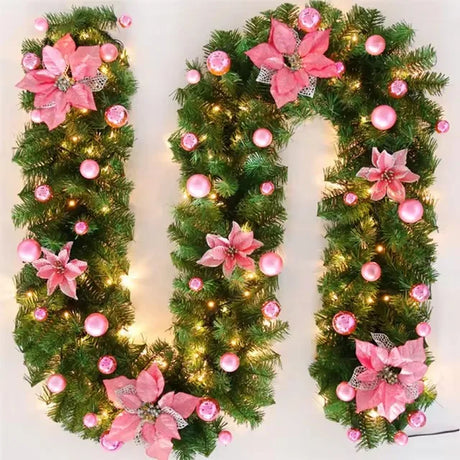 イベント・クリスマス装飾｜LED付き2.7mクリスマスガーランド
