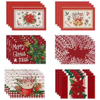 クリスマスランチョンマット｜クリスマスベルプリントリネンプレースマット｜誉PRINTING