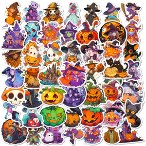 イベント・ハロウィングッズ｜魔女防水ステッカーセット（30/50枚）