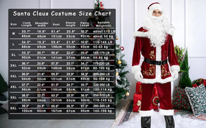 イベント・クリスマスグッズ｜大人用 サンタクロース衣装9点セット(M/L/2XL/3XL/4XL/6XL)