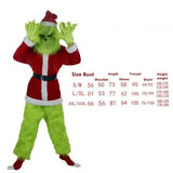 イベント・クリスマスグッズ｜アニメグリンチ風サンタコスプレセット(S～3XL)