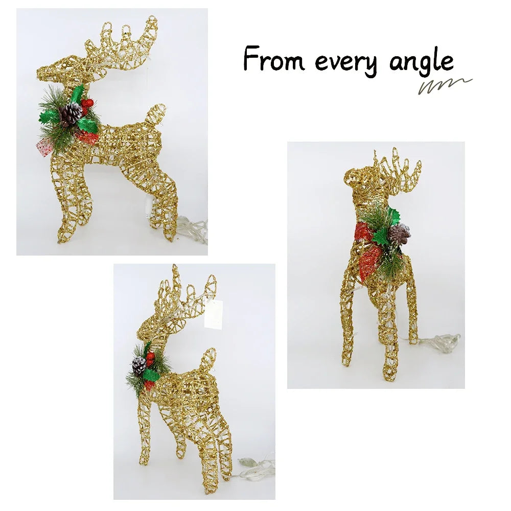 イベント・クリスマス装飾｜鉄製トナカイライトイルミネーション(30c/40c/50c)