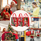 イベント・クリスマス装飾｜サンタ柄 不織布ギフトバッグセット(4/6/8/12個)