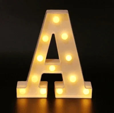 LED文字ライト【アルファベット・数字型】（電池式）